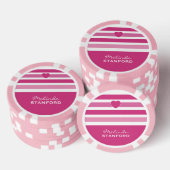 Stripes Pattern aangepaste monogram pokerchips (Opstapeling)