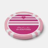Stripes Pattern aangepaste monogram pokerchips (Enkel)