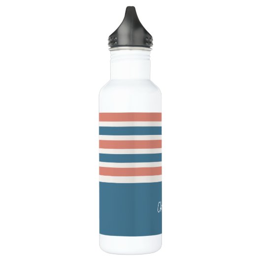 Stripes Pattern aangepaste monogram waterflessen Waterfles (Links)