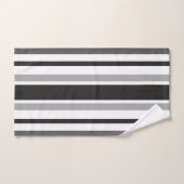 Stripes Pattern Grey White Black Bad Handdoek (Handdoek)