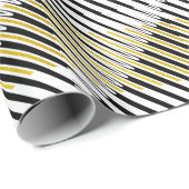 Stripes Pattern Multicolor Gold Glittery Stijlvol Cadeaupapier (Rol Hoek)