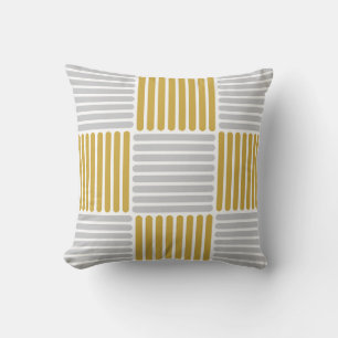 Stripes Pattern Pillow in Silver en Gold kleuren Kussen