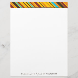 Stripes Personal Letterhead Briefhoofd Sjabloon