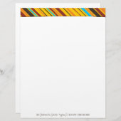 Stripes Personal Letterhead Briefhoofd Sjabloon (Voorkant / Achterkant)