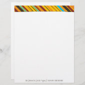 Stripes Personal Letterhead Briefhoofd Sjabloon (Voorkant / Achterkant)