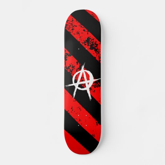 Stripes Punk / Anarchist cracked symbol Skateboard (Voorkant)