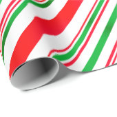 Stripes Red Green White Stripes Cadeaupapier (Rol Hoek)