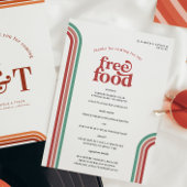 Stripes Rétro Seventies | Menu Mariage