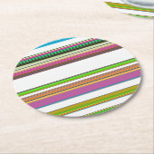 STRIPES RONDE KARTONNEN ONDERZETTER (Gebogen)