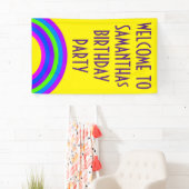 Stripes Round Lijst, gekleurd 03 + uw idee Spandoek (Insitu)