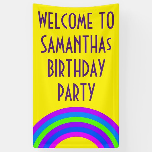 Stripes Round Lijst, gekleurd 03 + uw idee Spandoek (Verticaal)