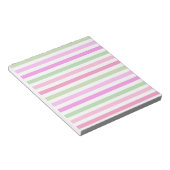 Stripes, roze, groen notitieblok (Schuin)