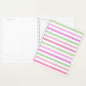 Stripes, roze, groen planner (Display)
