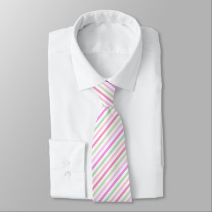 Stripes, roze, groen stropdas