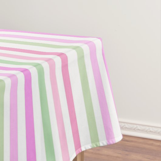 Stripes, roze, groen tafelkleed (Voorbeeld)