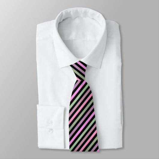 Stripes, roze, groene stropdas (Gebonden)