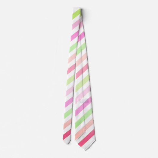 Stripes, roze, groene stropdas (Achterkant)