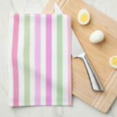 Stripes, roze theedoek (Quarter Fold)