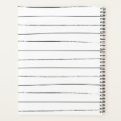 Stripes Sketchy Planner Personnalisé (Dos)