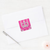 Stripes Sticker Bijoux Couronne rose (Enveloppe)