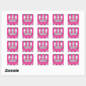 Stripes Sticker Bijoux Couronne rose Argent (Feuille)