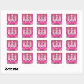 Stripes Sticker Bijoux Couronne rose Or (Feuille)