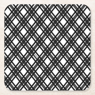 Stripes Texture Vierkante Kartonnen Onderzetter