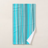 Stripes turquoises Ensemble de serviettes de bain  (Serviette à main)