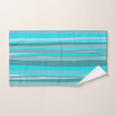 Stripes turquoises Ensemble de serviettes de bain  (Serviette à main)
