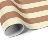 Stripes van bruin en beige cadeaupapier (Rol Hoek)