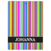 Stripes van diverse kleuren + Klembord van de Naam (Achterkant)