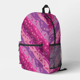 Stripes voor muzieknoten bedrukte rugzak