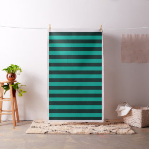 Stripes voor zwart en Turquoise Stof