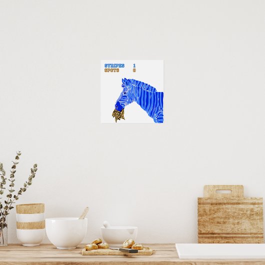 Stripes vs. Spots Poster (Keuken)