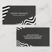 Stripes Wave | Stijlvolle moderne kunst Visitekaartje (Voorkant / Achterkant)