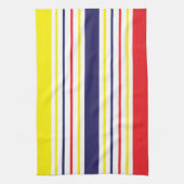 Stripes Yellow Blue Red Summer Pattern Theedoek (Verticaal)