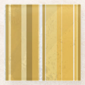 Stripes Yellow Glazen Onderzetter (Voorkant)