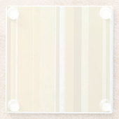 Stripes Yellow Glazen Onderzetter (Achterkant)