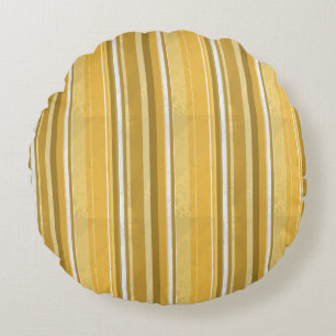 Stripes Yellow Rond Kussen