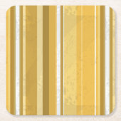 Stripes Yellow Vierkante Kartonnen Onderzetter (Voorkant)