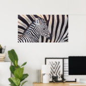 Stripes Zebra Baby and Mom poster toutes tailles (Bureau à domicile)