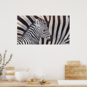 Stripes Zebra Baby and Mom poster toutes tailles (Cuisine)
