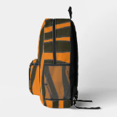 Stripes Zèbre Noir sur les sacs à dos orange (Droite)