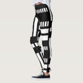Stripes.Zwart Wit 01 Leggings (Links)