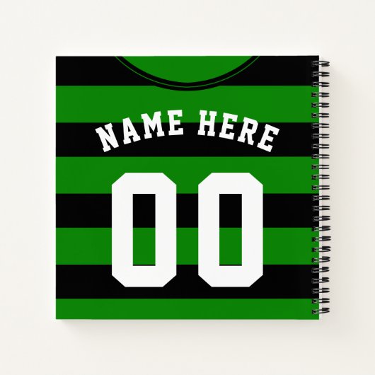 Stripesd Jersey Modèle Carnet Football Footy (Dos)