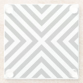 Stripespatroon Glazen Onderzetter (Achterkant)