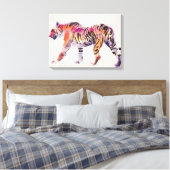 Stripey Canvas Afdruk (Insitu (Slaapkamer))