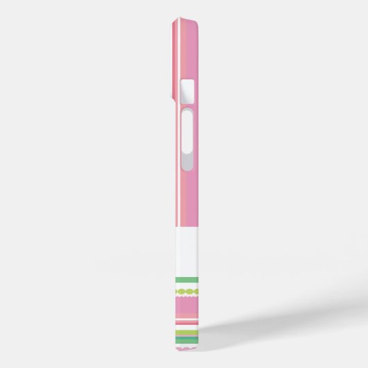 Stripey-kralen roze naam ifoon Case-Mate iPhone case (Achterkant / Links)