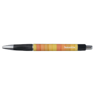 Stripey sinaasappel en geel pen