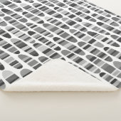 Stripey Strokes 120123 - Zwart-wit Sherpa Deken (3/4)